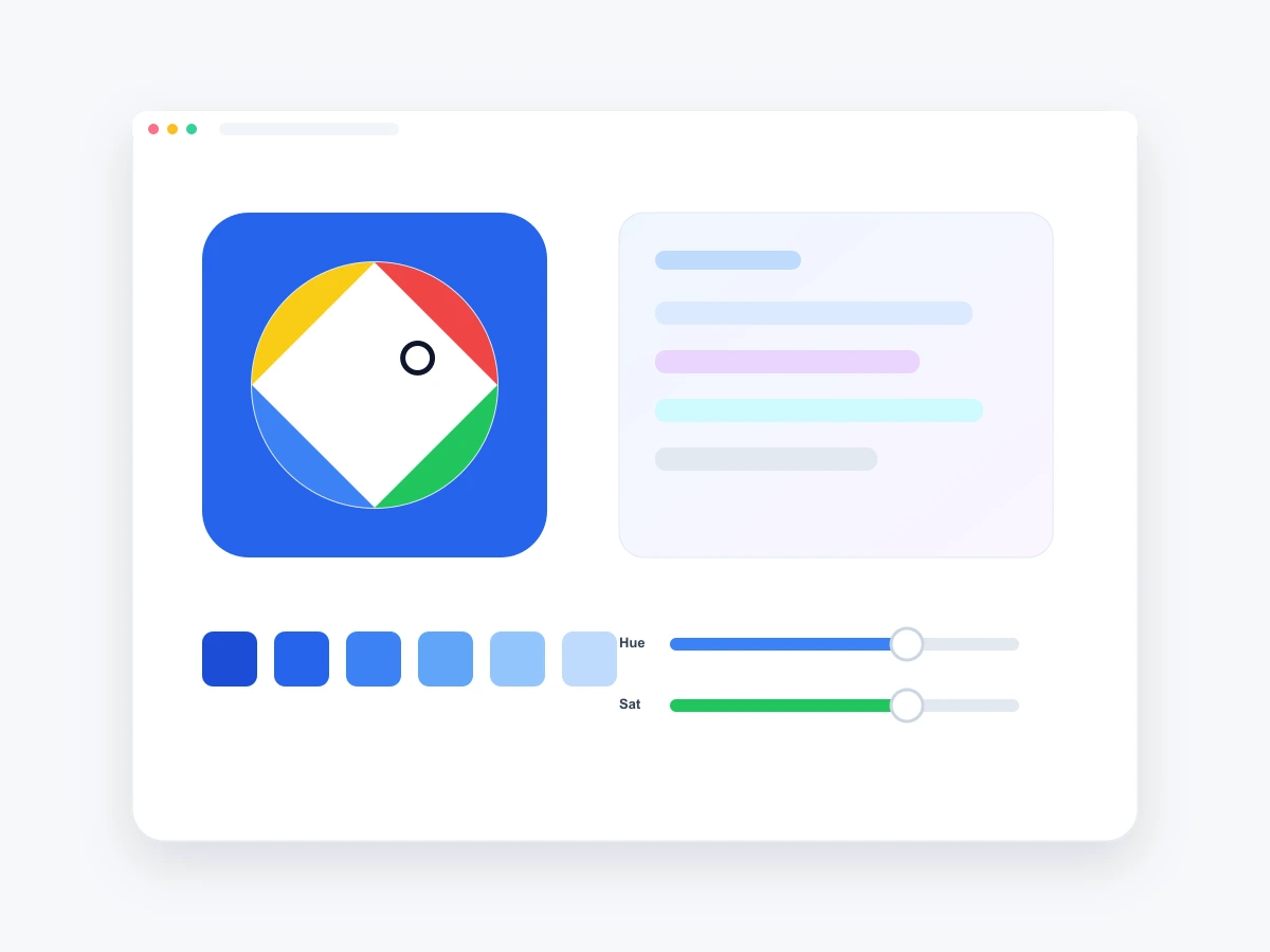 Próbnik kolorów HTML z wartościami kodów kolorów HEX i RGB gotowymi dla CSS